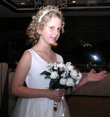 Corinne the Junior Bridesmaid at the Reception