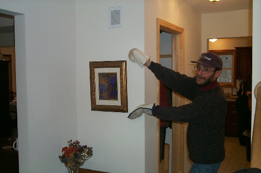 Mark Showing Kelly's Painting