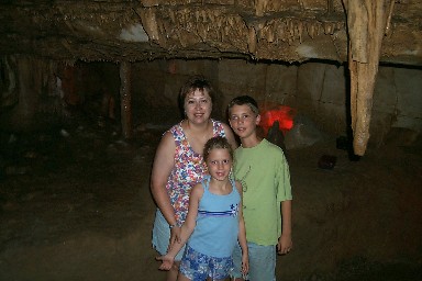 Kelly and Kids in the Cave