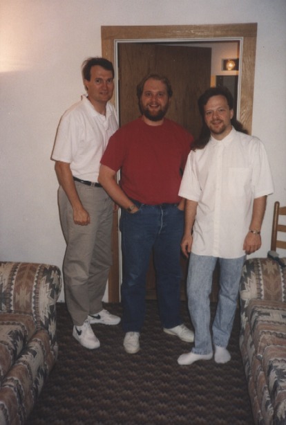 Brian, Dan, Steve in a doorway.